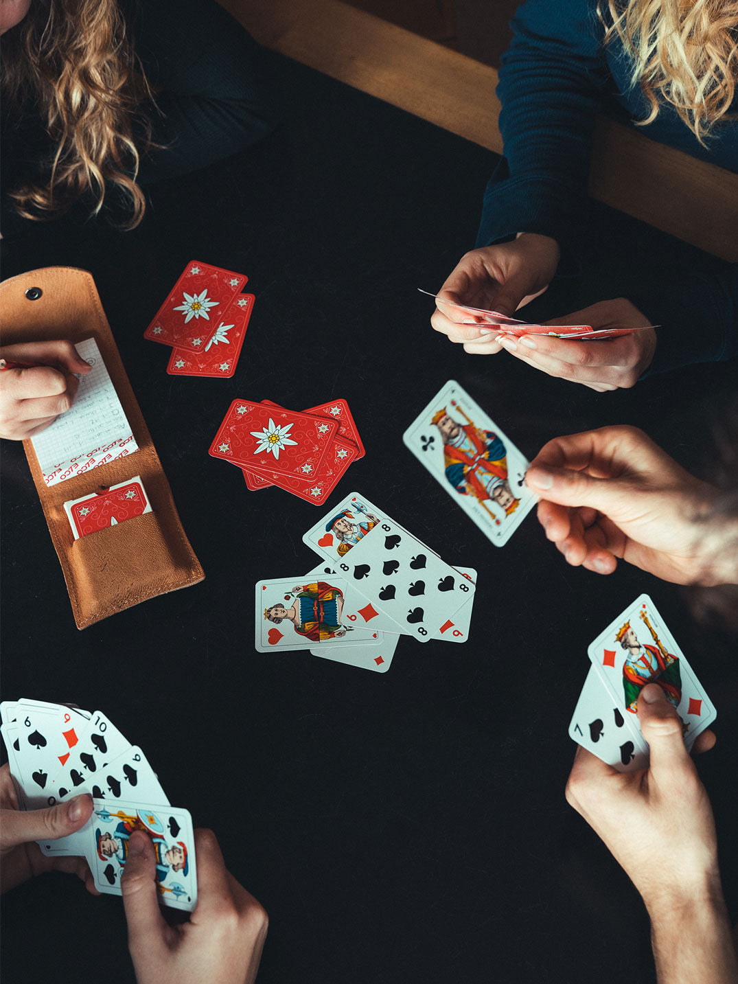 The Jass card game leather case