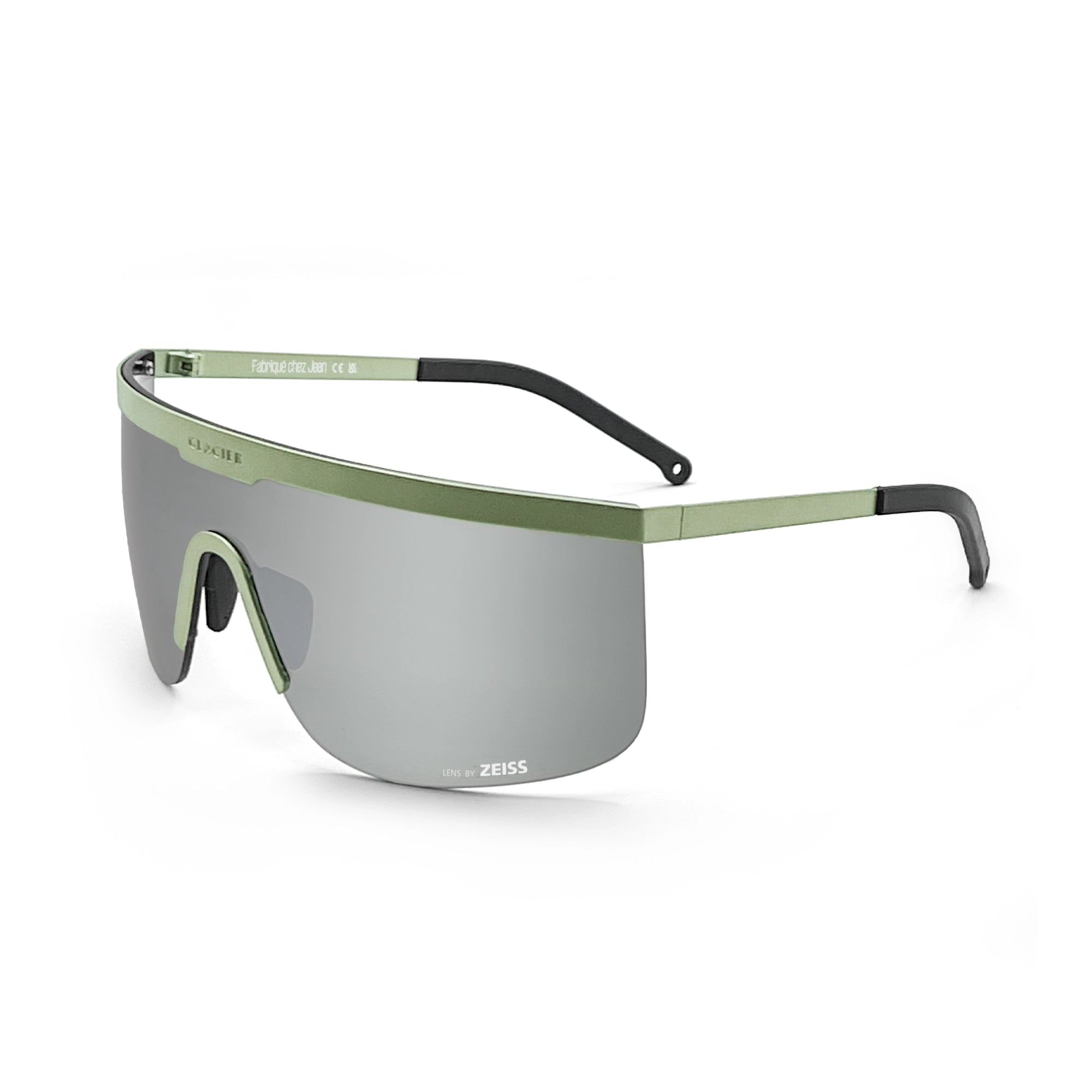 Glacier yellow green sunglasses with straight frames